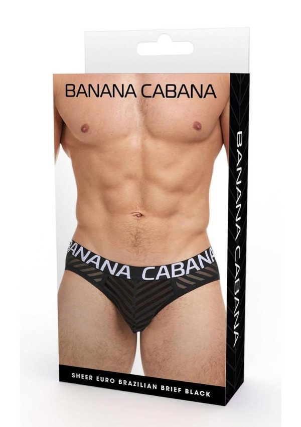 Banana Cabana Sheer Bikini - Large/XLarge - Black