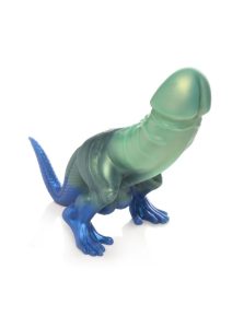 Creature Cocks Jurassic Dock Dinosaur Silicone Dildo - Green/Blue