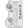 RealRock Crystal Clear Dildo with Balls 8in - Clear
