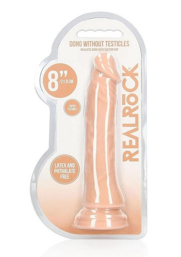 RealRock Skin Realistic Dildo without Balls 8in - Vanilla