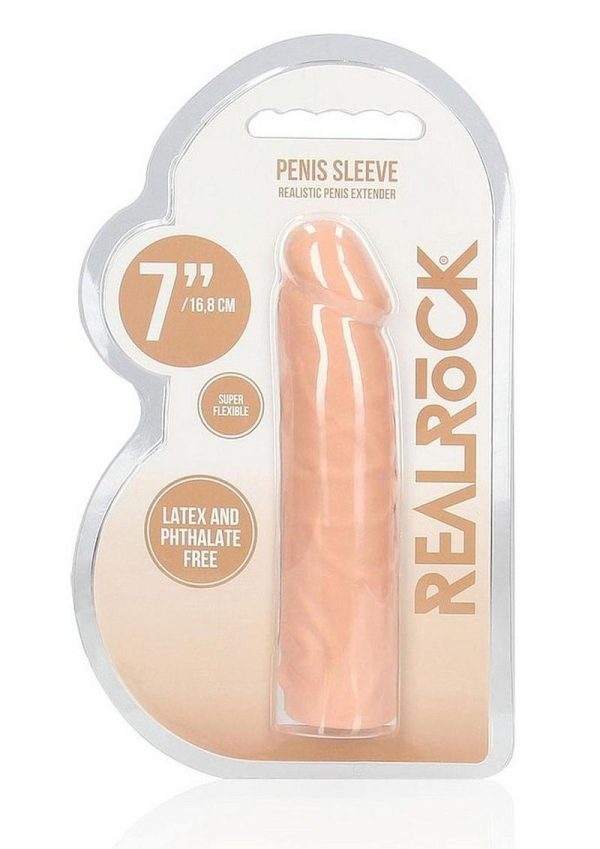 RealRock Skin Penis Extender 7in - Vanilla