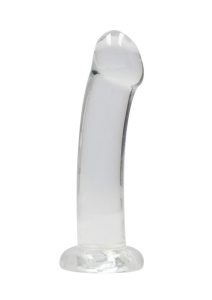 RealRock Crystal Clear Non Realistic Dildo with Suction Cup 6.7in - Clear