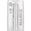 RealRock Crystal Clear Straight No Balls Dildo 10in - Clear