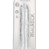 RealRock Crystal Clear Straight No Balls Dildo 11in - Clear