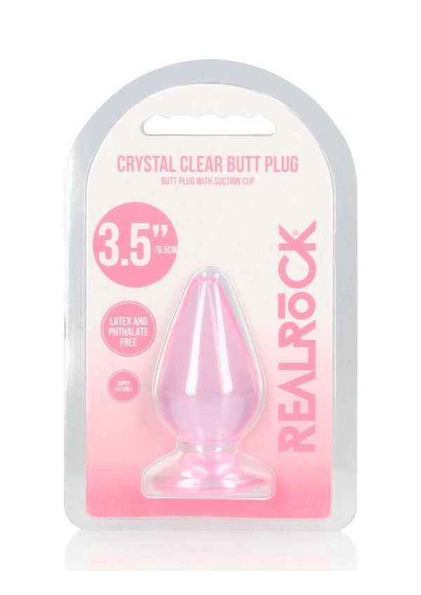 RealRock Crystal Clear Anal Plus 3.5in - Pink