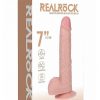 RealRock Vibrating Cock with Balls Regular Straight 7in - Vanilla