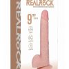 RealRock Vibrating Cock with Balls Regular Straight 9in - Vanilla