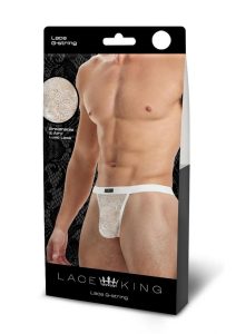 Lace King Lace G-String - Medium/Large - White