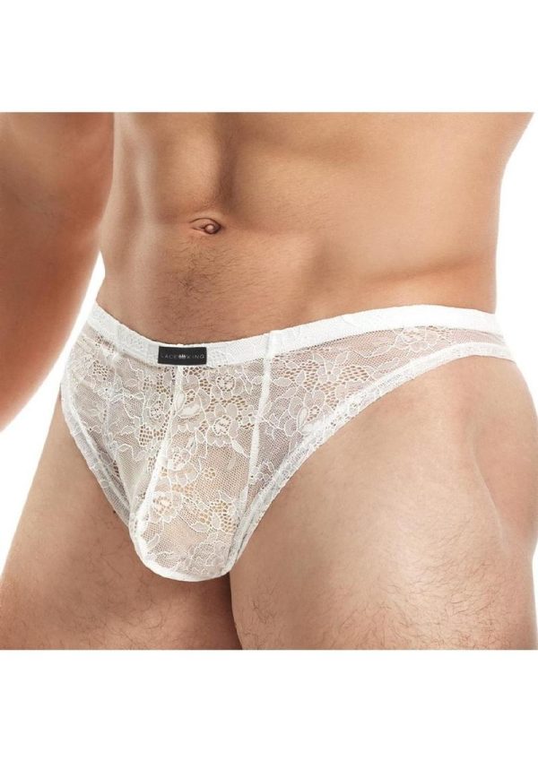 Lace King Lace Thong - Medlum/Large - White