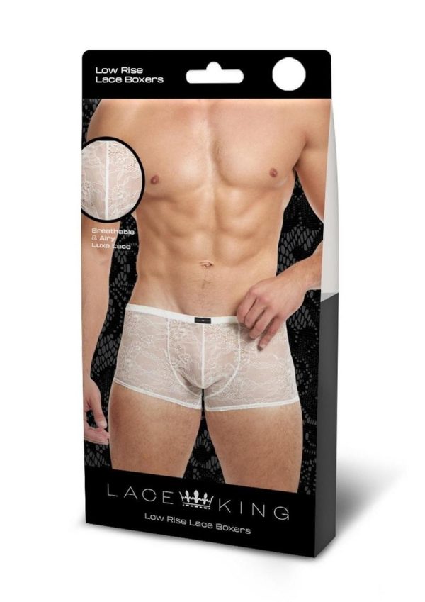 Lace King Lace Boxers - Medium/Large - White