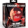 Creature Cocks Hell Hound Silicone Penis Sleeve and Ball Stretcher - Large - Red/Black