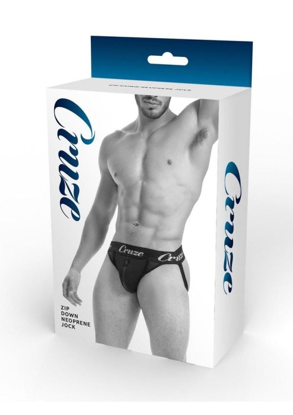 Cruze Buckle Up Zipper Jockstrap - Small/Medium - Black