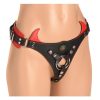 Creature Cocks Horny Devil Strap-On Harness - Red/Black