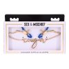 Sex and Mischief Cougar Nipple Clamps - Navy/Gold