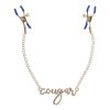 Sex and Mischief Cougar Nipple Clamps - Navy/Gold