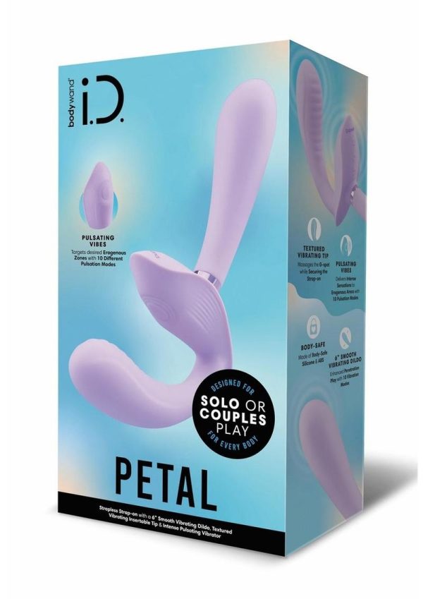 Bodywand I.D. Petal Rechargeable Silicone Strapless Strap-On - Lilac