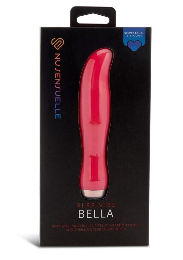 Nu Sensuelle Bella Velvet Touch with Turbo Rechargeable Silicone Vibrator - Hot Pink