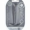 Ouch! Ribbed Anal Plug Silicone - Gun Metal
