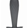 Ouch! Ribbed Anal Plug Silicone - Gun Metal