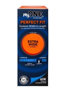 My ONE Extra Wide and Long Condoms 10 Pack