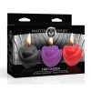 Master Series Fire Garden Rose Candle Set (3 Per Set) - Black/Purple/Red