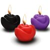 Master Series Fire Garden Rose Candle Set (3 Per Set) - Black/Purple/Red