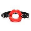 Juicy Lips Silicone Open Mouth Gag - Red