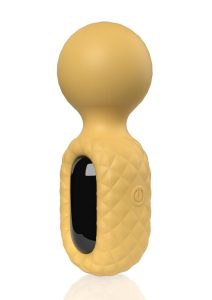 Screaming O Rebound Rechargeable Silicone Compact Power Wand - Bumblee Yellow