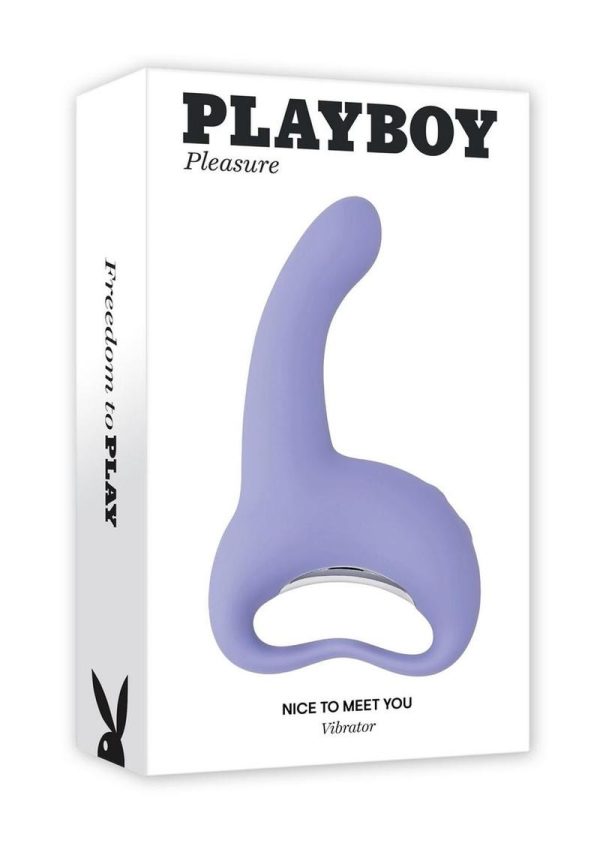 Playboy Nice To Meet You Rechargeable Silicone Vibrator - Purple