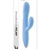Playboy Up and Away Rechargeable Silicone Rabbit Vibrator - Blue