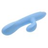 Playboy Up and Away Rechargeable Silicone Rabbit Vibrator - Blue