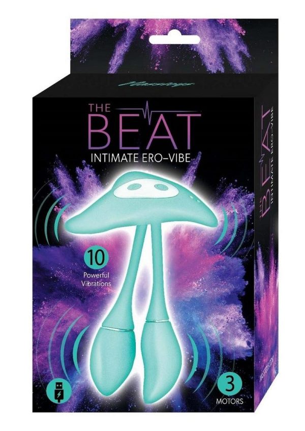 The Beat Intimate Ero-Vibe Rechargeable Silicone Vibrator - Aqua