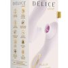 Delice Fleur Air Pulsing Vibrator Rechargeable Silicone Clitoral Vibrator - Barely Purple