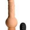 Master Series Passion Pounder Thrusting Sex Shaker Rechargeable Silicone Vibrator - Vanilla