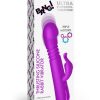 Bang! Thrusting Rechargeable Silicone Rabbit Vibrator - Purple