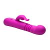 Bang! Thrusting Rechargeable Silicone Rabbit Vibrator - Purple