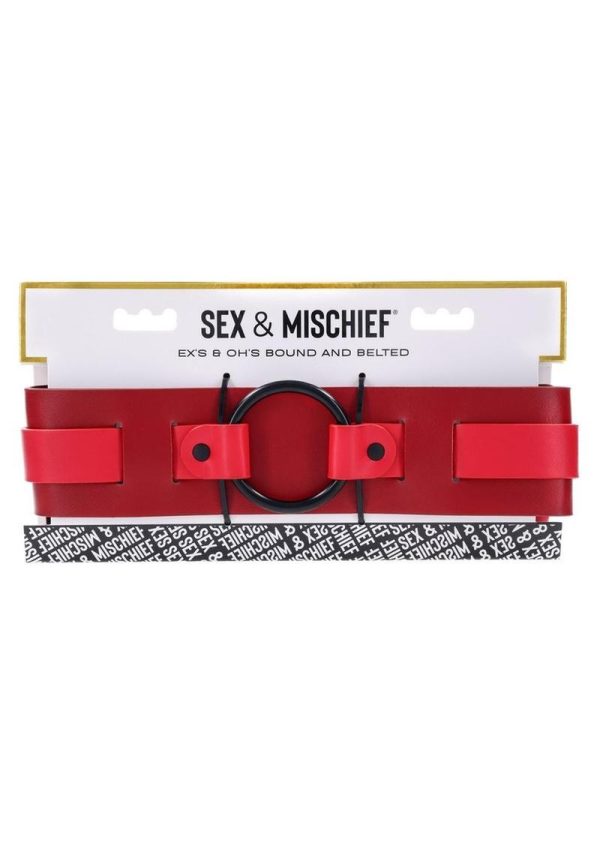 Sex and Mischief Ex`s andamp; Oh`s Bound and Belted - Red/Black