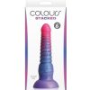 Colours Stacked Silicone Dildo 6in - Pink/Blue