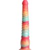 Colours Stacked Silicone Dildo 9in - Red/Gold
