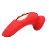 Lickgasm Plump Rechargeable Silicone Kiss Sucking and Vibrating Clitoral Stimulator - Red