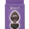 Jewel Black Diamond Heart Anal Plug - Large - Black