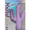 Flex Bend and Hold Triple Rumbler Rechargeable Silicone Vibrator - Purple