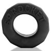 Oxballs Atomic Jock Sprocket Super Stretchy Cock Ring Night Edition - Black
