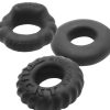 Bonemaker Cockrings Night Edition (3 Per Pack) - Black