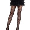 Leg Avenue Double Heart Net Tights - Black - O/S