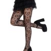 Leg Avenue Double Heart Net Tights - Black - O/S