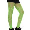 Leg Avenue Flame Net Tights - Neon Green - O/S