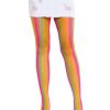 Leg Avenue Neon Rainbow Striped Tights - Multicolor - O/S