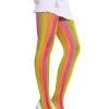 Leg Avenue Neon Rainbow Striped Tights - Multicolor - O/S