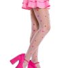 Leg Avenue Rosette Jacquard Spandex Sheer Tights - Multicolor - O/S